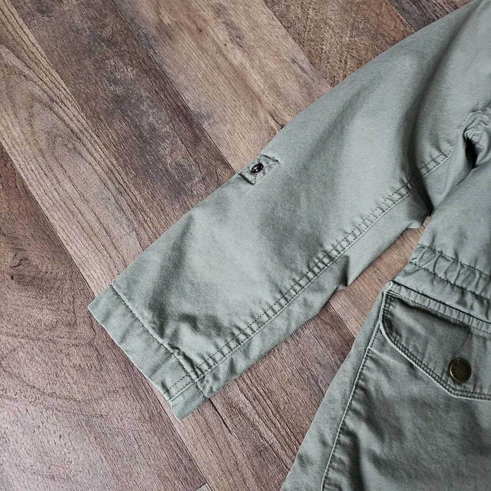 Gap Girls Size Medium Utility Canvas Parka Jacket. Olive GreenVery good used